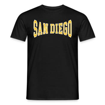 San Diego - Männer T-Shirt - Schwarz - Vorne - AI Model Male 178 light (178cm)