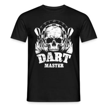 Dart Skull - Dart Master - Men's T-Shirt - black - Front - AI Model Male 178 light (178cm)