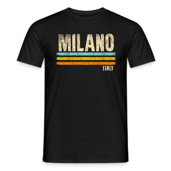 Mailand - Männer T-Shirt - Schwarz - Vorne - AI Model Male 178 light (178cm)