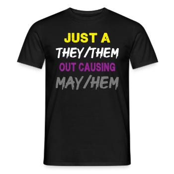 Just A They/Them - Funny - Men's T-Shirt - black - Front - AI Model Male 178 light (178cm)