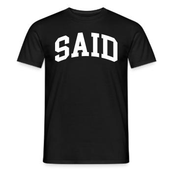 Said - Männer T-Shirt - Schwarz - Vorne - AI Model Male 178 light (178cm)