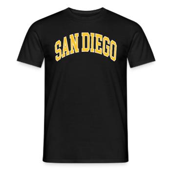 San Diego - Männer T-Shirt - Schwarz - Vorne - AI Model Male 178 light (178cm)
