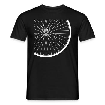 cycling | tire spokes road bike cyclist - Men's T-Shirt - black - Front - AI Model Male 178 light (178cm)