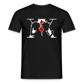 huntre pro gon and kirua - Men's T-Shirt - black - Front - AI Model Male 178 light (178cm)