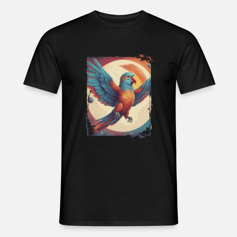 Papagei - Männer T-Shirt - Schwarz