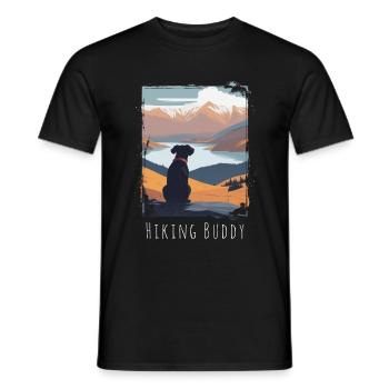 Hiking Buddy - Votre compagnon de randonnée au sommet - T-shirt homme - noir - Devant - AI Model Male 178 light (178cm)