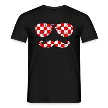 Croatia Soccer - Men's T-Shirt - black - Front - AI Model Male 178 light (178cm)