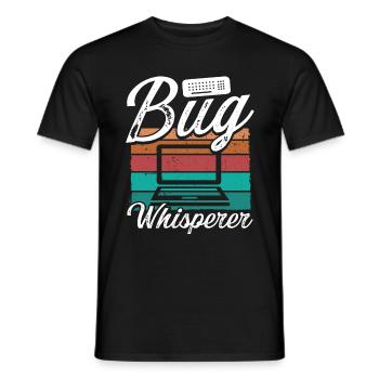 Quality Assurance Bug QA Engineering Code Tester - Men's T-Shirt - black - Front - AI Model Male 178 light (178cm)