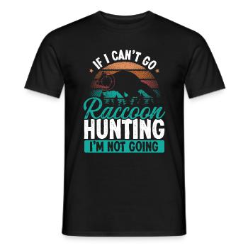 Raccoon Hunting Vintage Raccoon Hunter Accessoire - Männer T-Shirt - Schwarz - Vorne - AI Model Male 178 light (178cm)