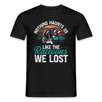 Raccoon Hunting Funny Raccoon Hunter Enthusiast - Männer T-Shirt - Schwarz - Vorne - AI Model Male 178 light (178cm)