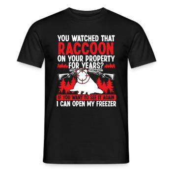 Raccoon Removal Technician Funny Raccoon Hunter - Männer T-Shirt - Schwarz - Vorne - AI Model Male 178 light (178cm)