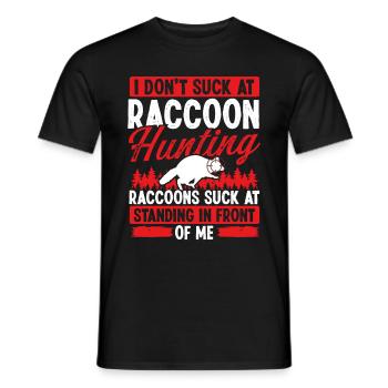 Raccoon Hunting Raccoon Hunter Removal Tech - Men's T-Shirt - black - Front - AI Model Male 178 light (178cm)
