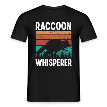 Raccoon Removal Technician Vintage Funny Raccoon - Men's T-Shirt - black - Front - AI Model Male 178 light (178cm)