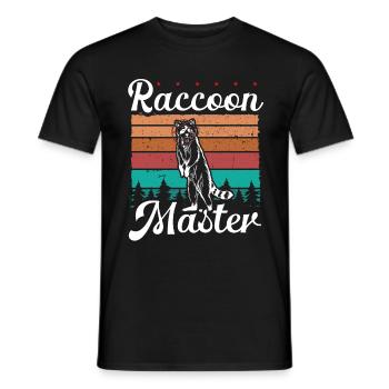 Raccoon Removal Technician Vintage Funny Raccoon - Men's T-Shirt - black - Front - AI Model Male 178 light (178cm)