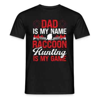 Papa Raton laveur Chasse Drôle De Raton Laveur Tueur Papa - T-shirt homme - noir - Devant - AI Model Male 178 light (178cm)