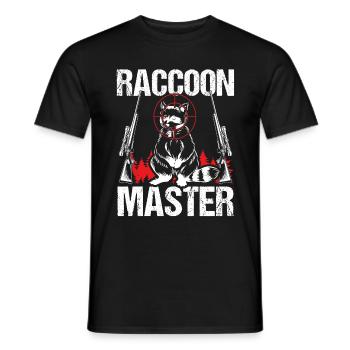 Raccoon Slayer Master Racccoon Technicien en enlèvement - T-shirt homme - noir - Devant - AI Model Male 178 light (178cm)