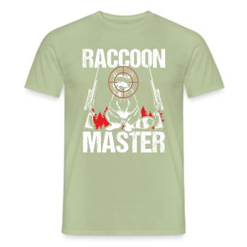 Raccoon Slayer Master Racccoon Removal Technician - Men's T-Shirt - sage - Front - AI Model Male 178 light (178cm)