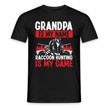 Grand-père Raton laveur Chasse Drôle De Raton Laveur Tueur - T-shirt homme - noir - Devant - AI Model Male 178 light (178cm)