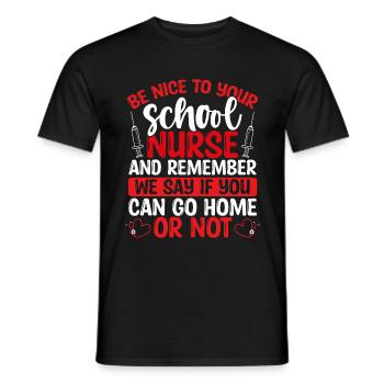 Funny School Nurse Office Decor Humor Nursing - Männer T-Shirt - Schwarz - Vorne - AI Model Male 178 light (178cm)