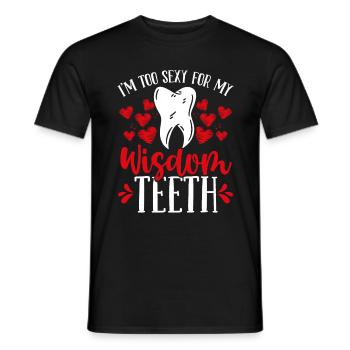 Wisdom Tooth Surgery Funny Humor Wisdom Teeth - Men's T-Shirt - black - Front - AI Model Male 178 light (178cm)