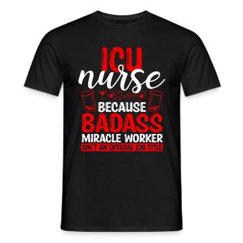 Infirmière en soins intensifs Miracle Worker Nursing Essentials - T-shirt homme - noir - Devant - AI Model Male 178 light (178cm)