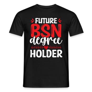 Futur titulaire du diplôme BSN BSN Nurse Nursing School - T-shirt homme - noir - Devant - AI Model Male 178 light (178cm)