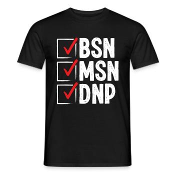DNP Doctor MSN BSN DNP Nurse DNP Degree - Men's T-Shirt - black - Front - AI Model Male 178 light (178cm)