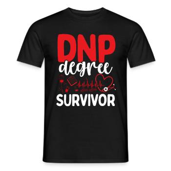 DNP Degree Survivor Funny DNP Doctor Nurse - Men's T-Shirt - black - Front - AI Model Male 178 light (178cm)
