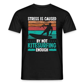 Kitesurf Vintage Kitesurf Rétro Kitesurf - T-shirt homme - noir - Devant - AI Model Male 178 light (178cm)