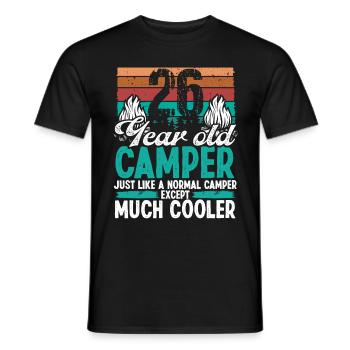 26 Year Old Camper Scouting Camping 26 Birthday - Men's T-Shirt - black - Front - AI Model Male 178 light (178cm)