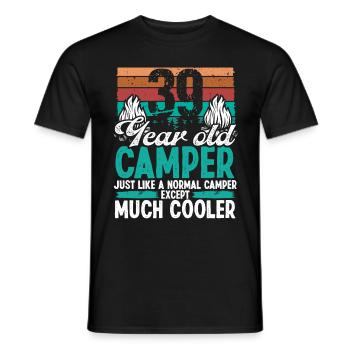 39 Year Old Camper Scouting Camping 39 Birthday - Men's T-Shirt - black - Front - AI Model Male 178 light (178cm)