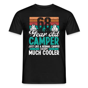 68 Year Old Camper Scouting Camping 68 Birthday - Men's T-Shirt - black - Front - AI Model Male 178 light (178cm)