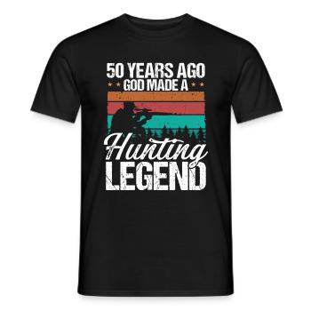 Chasse de 50 ans Drôle de 50e anniversaire pour Hunter - T-shirt homme - noir - Devant - AI Model Male 178 light (178cm)