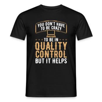 Quality Assurance QA Engineering Software Testing - Men's T-Shirt - black - Front - AI Model Male 178 light (178cm)