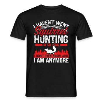 Drôle de chasseur d’écureuils Chasse à l’écureuil Chasse à l’écureuil - T-shirt homme - noir - Devant - AI Model Male 178 light (178cm)