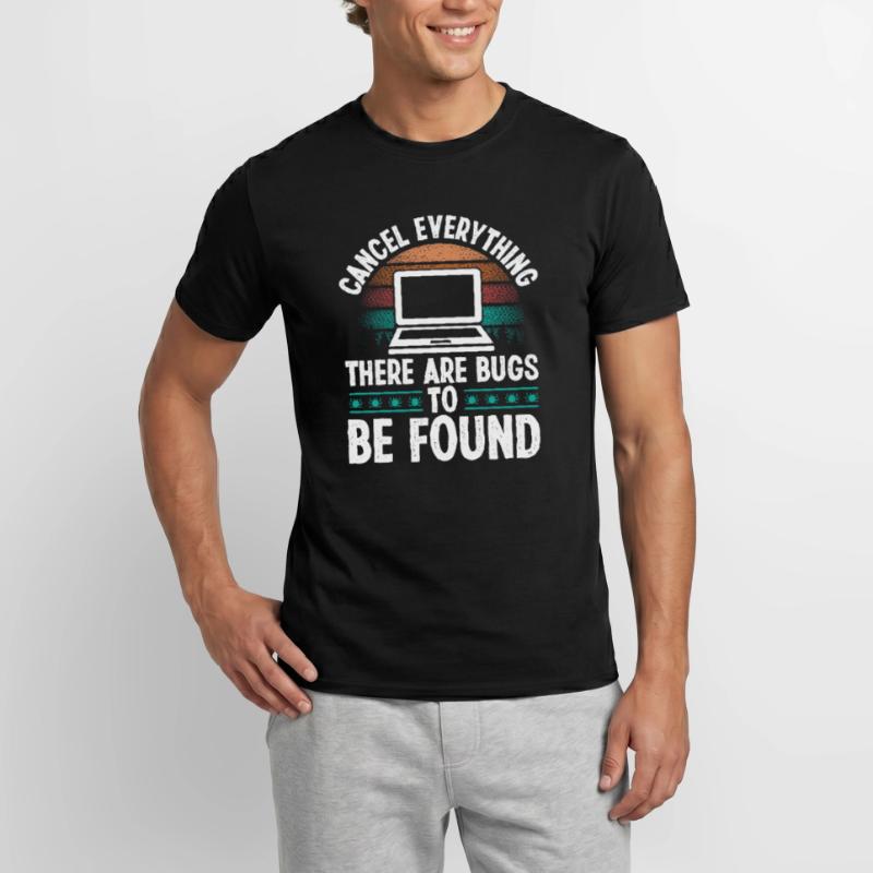 Quality Assurance Vintage Bugs Code Testing QA Männer T-Shirt