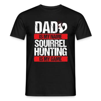 La chasse à l’écureuil est mon chasseur de papa - T-shirt homme - noir - Devant - AI Model Male 178 light (178cm)