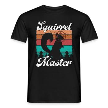 Enlèvement d’écureuil Vintage Drôle d’écureuil Maître - T-shirt homme - noir - Devant - AI Model Male 178 light (178cm)