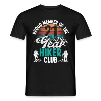 21 Year Old Hiker Mountains Hiking Birthday 21 - Männer T-Shirt - Schwarz - Vorne - AI Model Male 178 light (178cm)