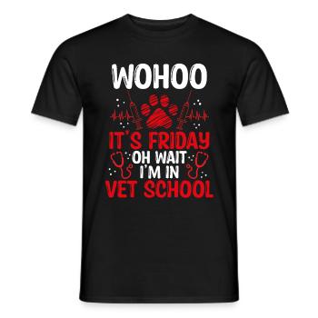 Funny Vet Tech School Friday Vet Tech Student - Männer T-Shirt - Schwarz - Vorne - AI Model Male 178 light (178cm)