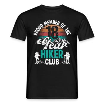 18 Year Old Hiker Mountains Hiking Birthday 18 - Männer T-Shirt - Schwarz - Vorne - AI Model Male 178 light (178cm)