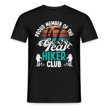 47 Year Old Hiker Mountains Hiking Birthday 47 - Männer T-Shirt - Schwarz - Vorne - AI Model Male 178 light (178cm)