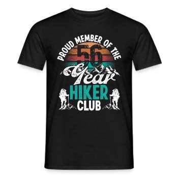 56 Year Old Hiker Mountains Hiking Birthday 56 - Männer T-Shirt - Schwarz - Vorne - AI Model Male 178 light (178cm)