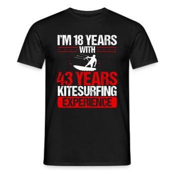 61 Year Old Kitesurfer Kiteboarding 61 Birthday - Männer T-Shirt - Schwarz - Vorne - AI Model Male 178 light (178cm)