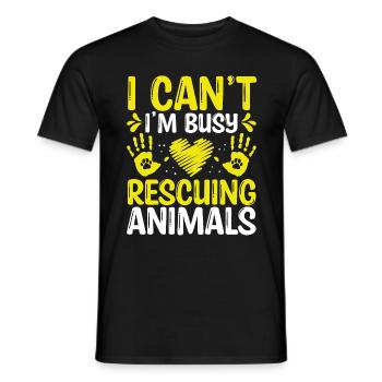Shelter Animals Rescuer Foster Animals Cat Rescue - Männer T-Shirt - Schwarz - Vorne - AI Model Male 178 light (178cm)