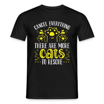 Cat Rescuer Foster Cats Shelter Cat Lover - Männer T-Shirt - Schwarz - Vorne - AI Model Male 178 light (178cm)