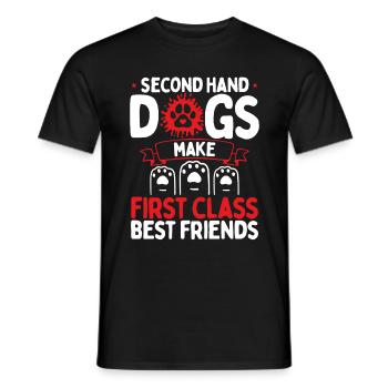 Dog Rescue Appreciation Animal Rescue Shelter Chiens - T-shirt homme - noir - Devant - AI Model Male 178 light (178cm)