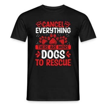 Foster Dogs Rescuer Shelter Dog Adopt Dog Drôle - T-shirt homme - noir - Devant - AI Model Male 178 light (178cm)