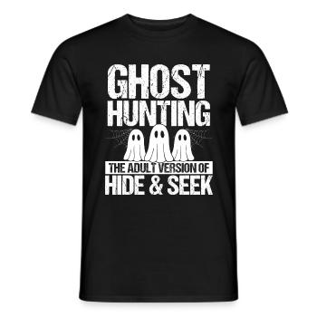 Ghost Hunting Version Adulte Drôle Chasseur de Fantômes - T-shirt homme - noir - Devant - AI Model Male 178 light (178cm)
