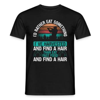 Drôle de chasseur de cerf chasseur de sanglier chasseur de sanglier - T-shirt homme - noir - Devant - AI Model Male 178 light (178cm)